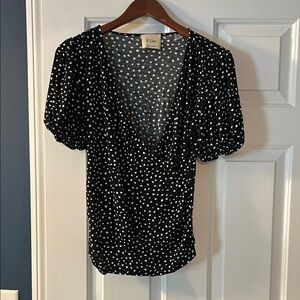 Ellie Black Polka Dot Women's Top